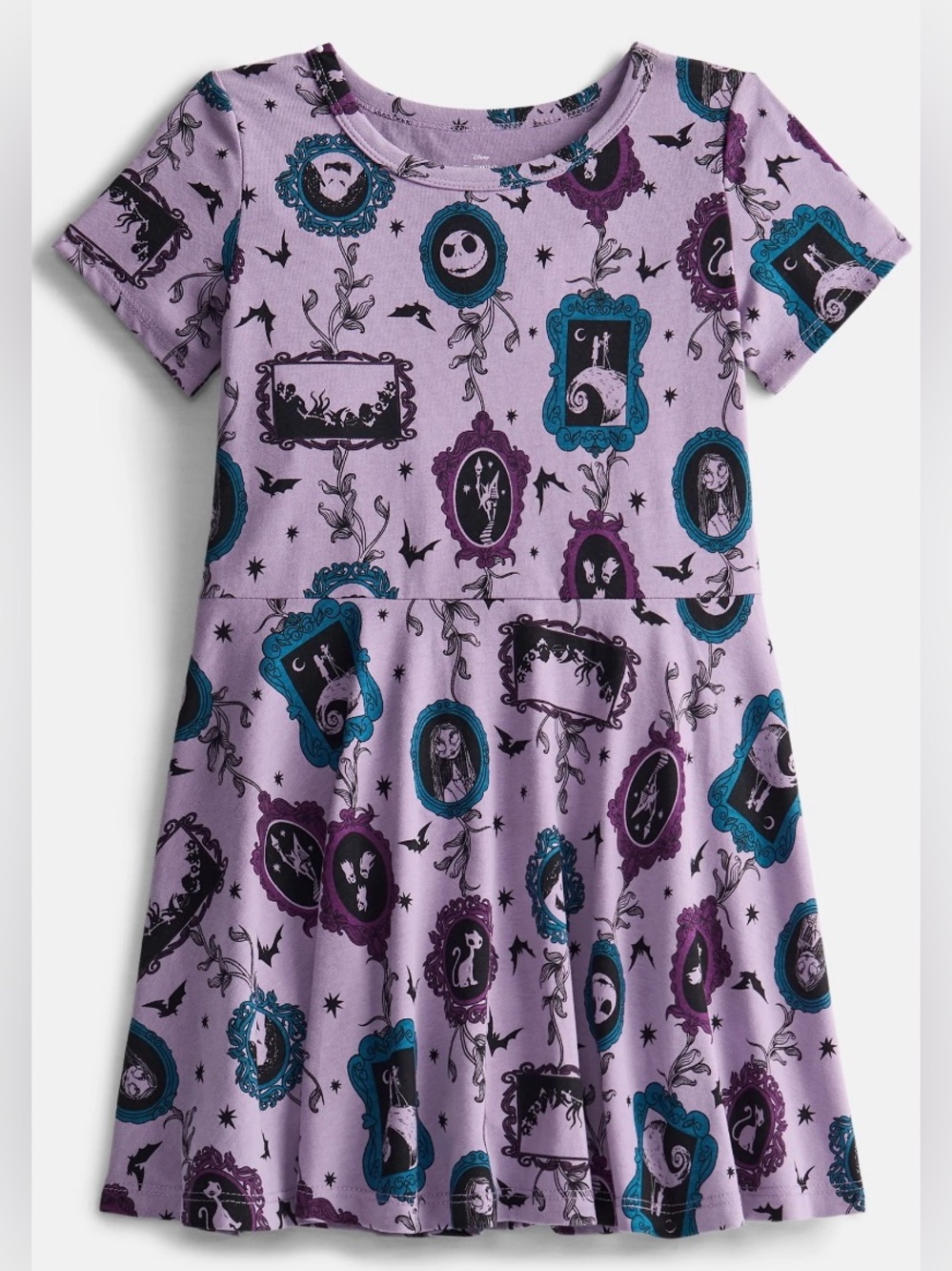 Disney Nightmare Before Christmas Girls L 10/12 Purple Skater Dress NWT